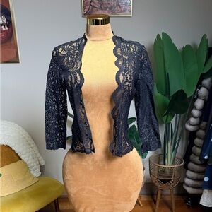 Elegant Black Lace Women's Jacket
